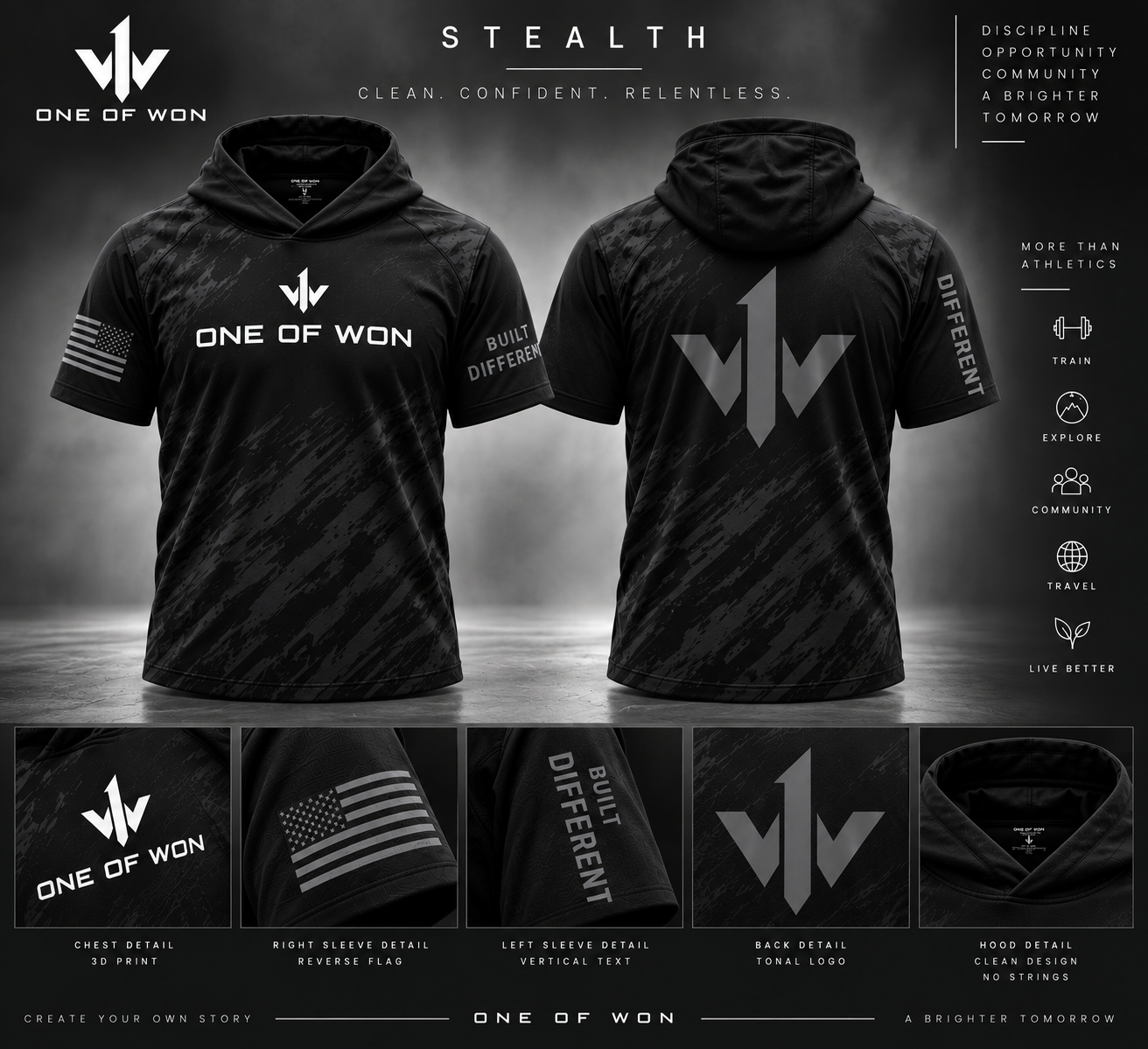 Stealth Short Sleeve Hooded Performance Shirt