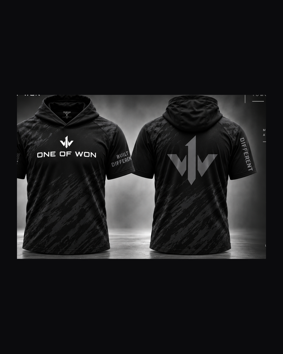 One of Won hooded performance shirt with baseball gear